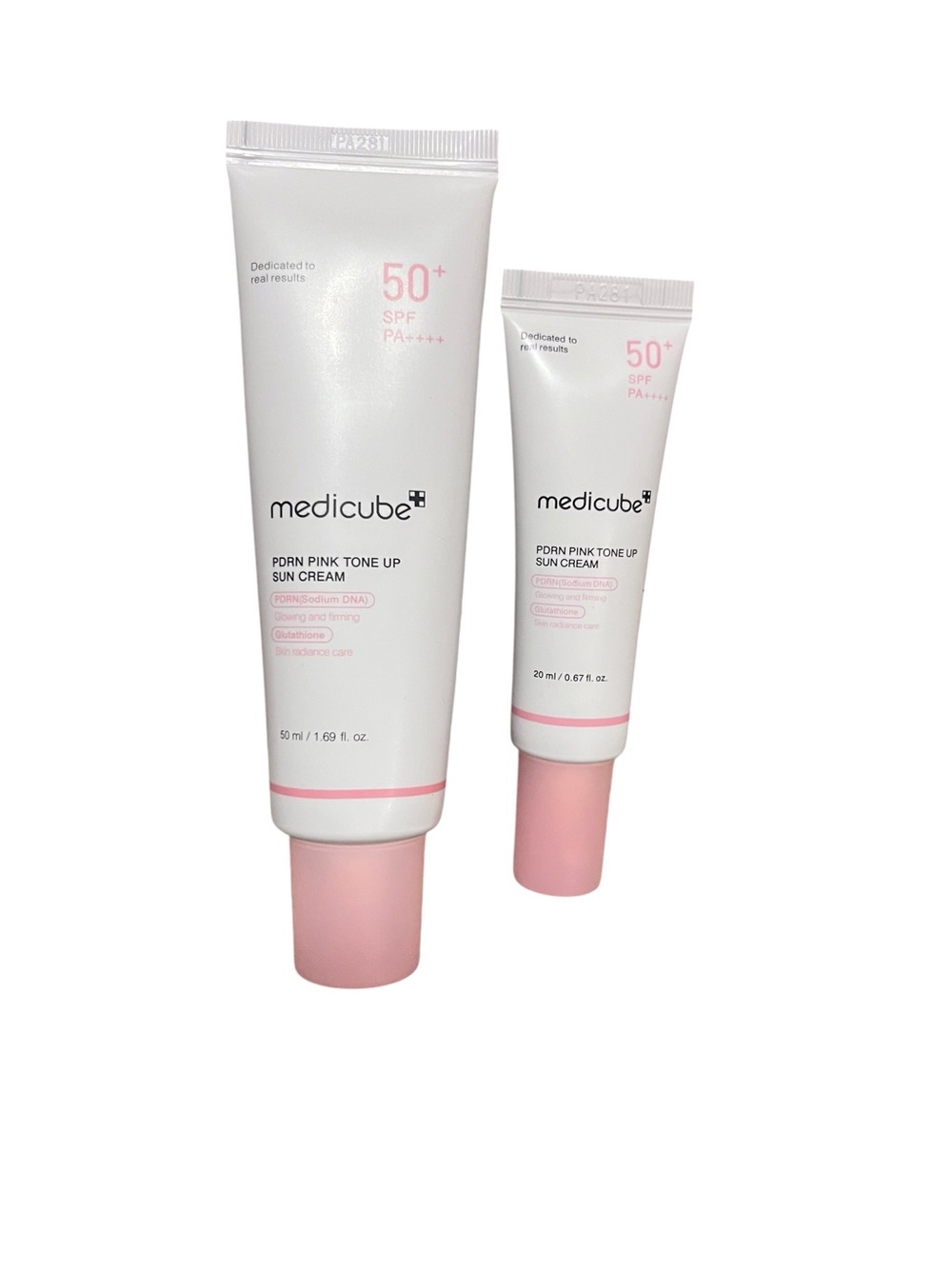 Medicube PDRN Pink Tone Up Sun Cream SPF 50+ Duo Set NEW